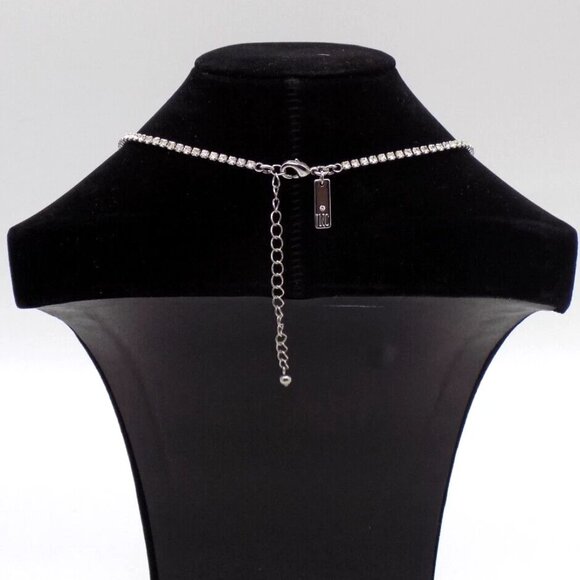 Inc International Concepts Necklace Silver-tone Clear Crystal Cascade Waterfall - Picture 3 of 4